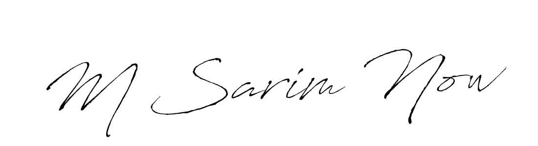 Also You can easily find your signature by using the search form. We will create M Sarim Now name handwritten signature images for you free of cost using Antro_Vectra sign style. M Sarim Now signature style 6 images and pictures png