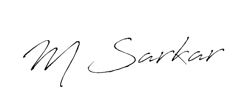 How to make M Sarkar signature? Antro_Vectra is a professional autograph style. Create handwritten signature for M Sarkar name. M Sarkar signature style 6 images and pictures png