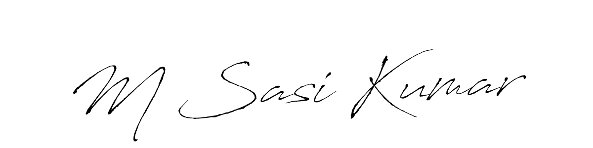 Make a beautiful signature design for name M Sasi Kumar. With this signature (Antro_Vectra) style, you can create a handwritten signature for free. M Sasi Kumar signature style 6 images and pictures png