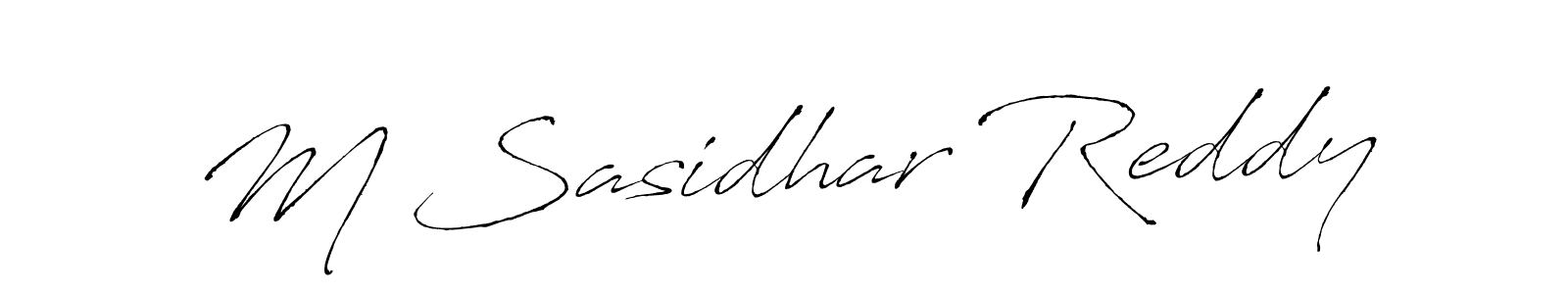 M Sasidhar Reddy stylish signature style. Best Handwritten Sign (Antro_Vectra) for my name. Handwritten Signature Collection Ideas for my name M Sasidhar Reddy. M Sasidhar Reddy signature style 6 images and pictures png