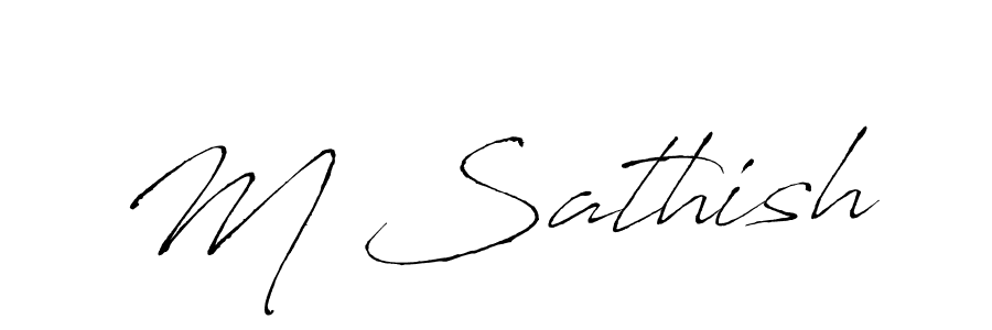How to make M Sathish signature? Antro_Vectra is a professional autograph style. Create handwritten signature for M Sathish name. M Sathish signature style 6 images and pictures png