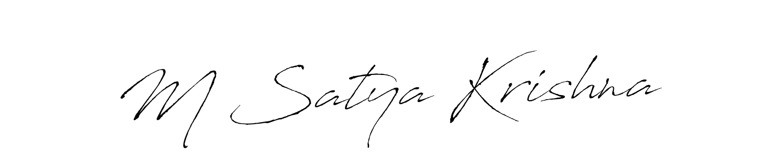 You can use this online signature creator to create a handwritten signature for the name M Satya Krishna. This is the best online autograph maker. M Satya Krishna signature style 6 images and pictures png