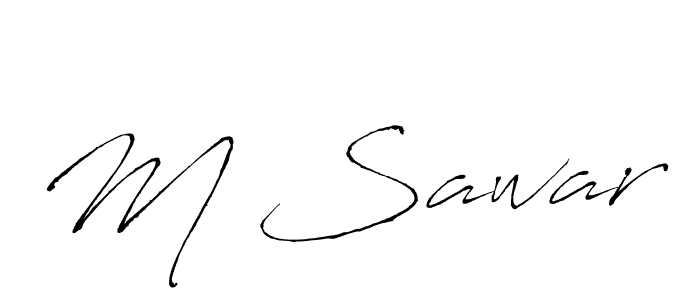 M Sawar stylish signature style. Best Handwritten Sign (Antro_Vectra) for my name. Handwritten Signature Collection Ideas for my name M Sawar. M Sawar signature style 6 images and pictures png