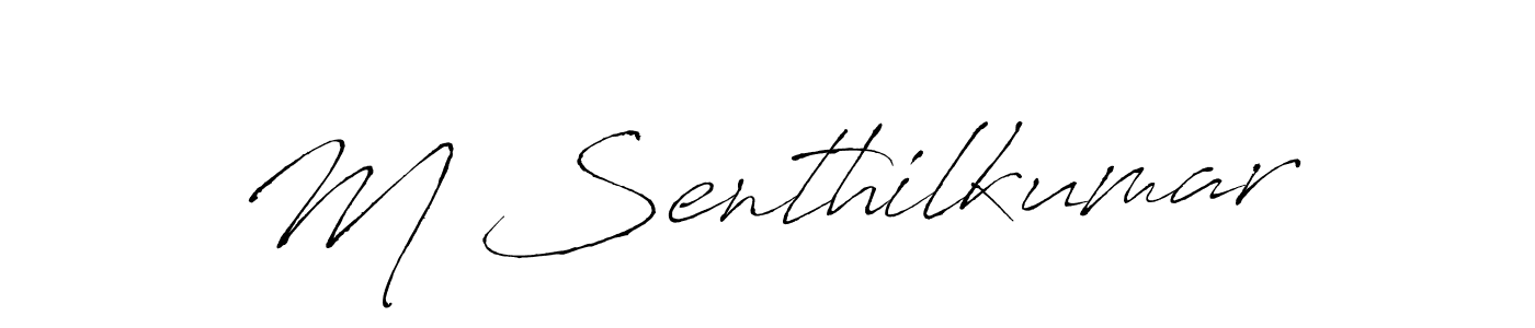 Design your own signature with our free online signature maker. With this signature software, you can create a handwritten (Antro_Vectra) signature for name M Senthilkumar. M Senthilkumar signature style 6 images and pictures png