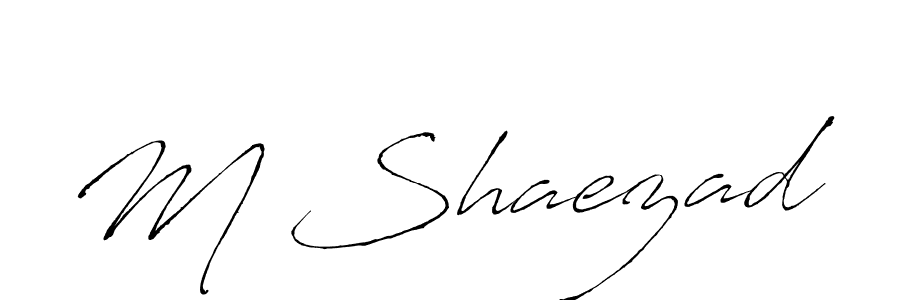 How to make M Shaezad name signature. Use Antro_Vectra style for creating short signs online. This is the latest handwritten sign. M Shaezad signature style 6 images and pictures png