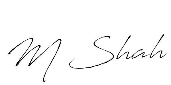 How to make M Shah name signature. Use Antro_Vectra style for creating short signs online. This is the latest handwritten sign. M Shah signature style 6 images and pictures png