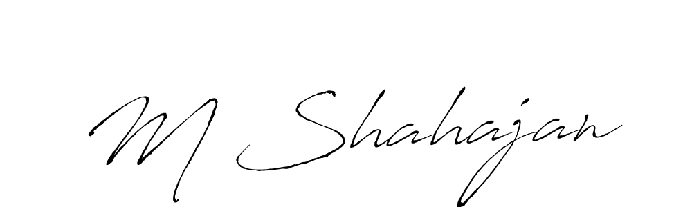 How to make M Shahajan signature? Antro_Vectra is a professional autograph style. Create handwritten signature for M Shahajan name. M Shahajan signature style 6 images and pictures png