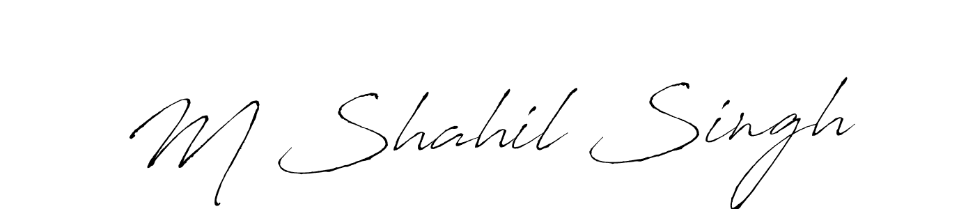 Also You can easily find your signature by using the search form. We will create M Shahil Singh name handwritten signature images for you free of cost using Antro_Vectra sign style. M Shahil Singh signature style 6 images and pictures png