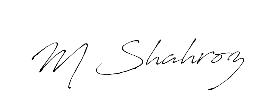 M Shahroz stylish signature style. Best Handwritten Sign (Antro_Vectra) for my name. Handwritten Signature Collection Ideas for my name M Shahroz. M Shahroz signature style 6 images and pictures png
