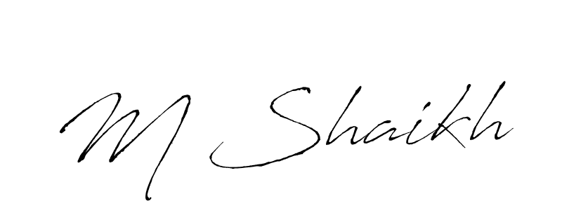 Also You can easily find your signature by using the search form. We will create M Shaikh name handwritten signature images for you free of cost using Antro_Vectra sign style. M Shaikh signature style 6 images and pictures png
