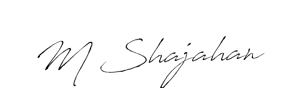 Use a signature maker to create a handwritten signature online. With this signature software, you can design (Antro_Vectra) your own signature for name M Shajahan. M Shajahan signature style 6 images and pictures png