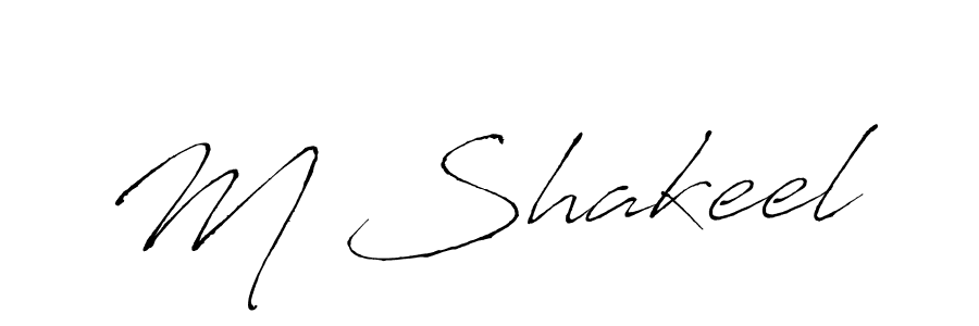 How to make M Shakeel signature? Antro_Vectra is a professional autograph style. Create handwritten signature for M Shakeel name. M Shakeel signature style 6 images and pictures png