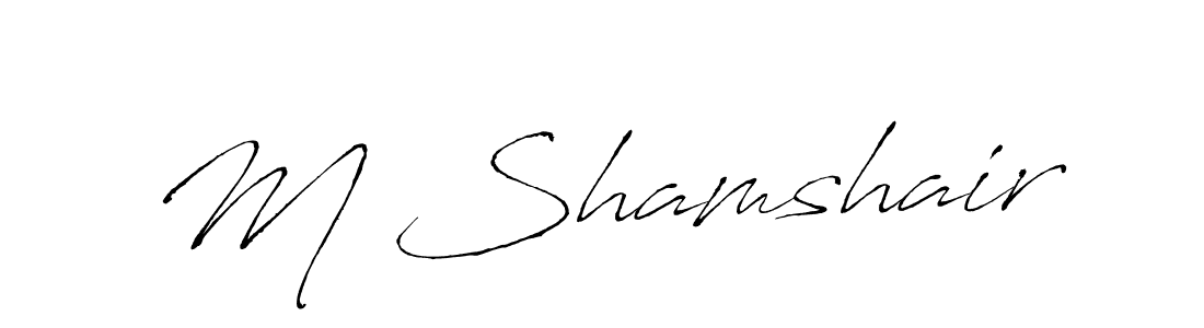 How to make M Shamshair signature? Antro_Vectra is a professional autograph style. Create handwritten signature for M Shamshair name. M Shamshair signature style 6 images and pictures png