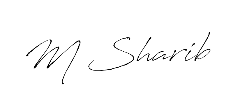 How to Draw M Sharib signature style? Antro_Vectra is a latest design signature styles for name M Sharib. M Sharib signature style 6 images and pictures png