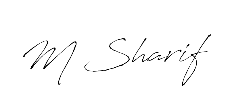 Also we have M Sharif name is the best signature style. Create professional handwritten signature collection using Antro_Vectra autograph style. M Sharif signature style 6 images and pictures png