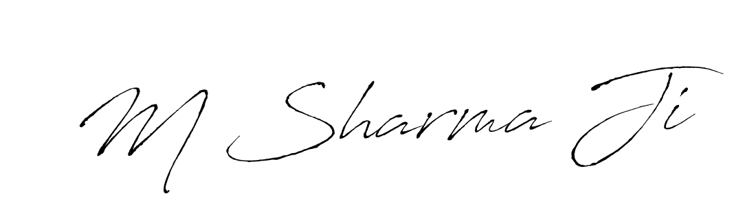 You should practise on your own different ways (Antro_Vectra) to write your name (M Sharma Ji) in signature. don't let someone else do it for you. M Sharma Ji signature style 6 images and pictures png