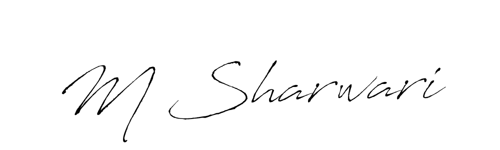 How to make M Sharwari signature? Antro_Vectra is a professional autograph style. Create handwritten signature for M Sharwari name. M Sharwari signature style 6 images and pictures png