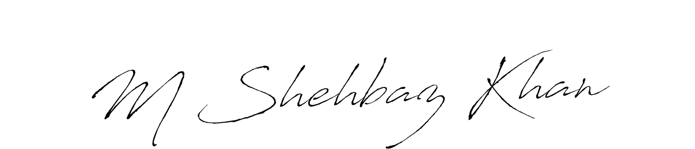 M Shehbaz Khan stylish signature style. Best Handwritten Sign (Antro_Vectra) for my name. Handwritten Signature Collection Ideas for my name M Shehbaz Khan. M Shehbaz Khan signature style 6 images and pictures png