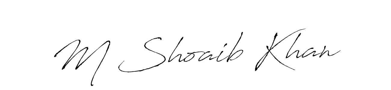 M Shoaib Khan stylish signature style. Best Handwritten Sign (Antro_Vectra) for my name. Handwritten Signature Collection Ideas for my name M Shoaib Khan. M Shoaib Khan signature style 6 images and pictures png
