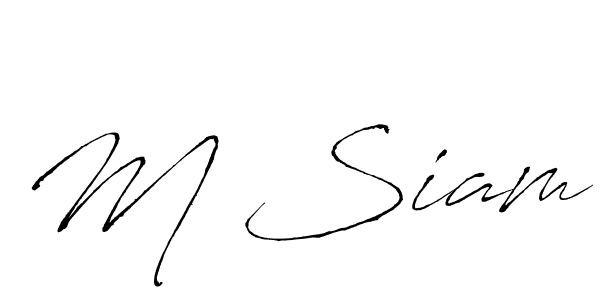 Make a beautiful signature design for name M Siam. Use this online signature maker to create a handwritten signature for free. M Siam signature style 6 images and pictures png