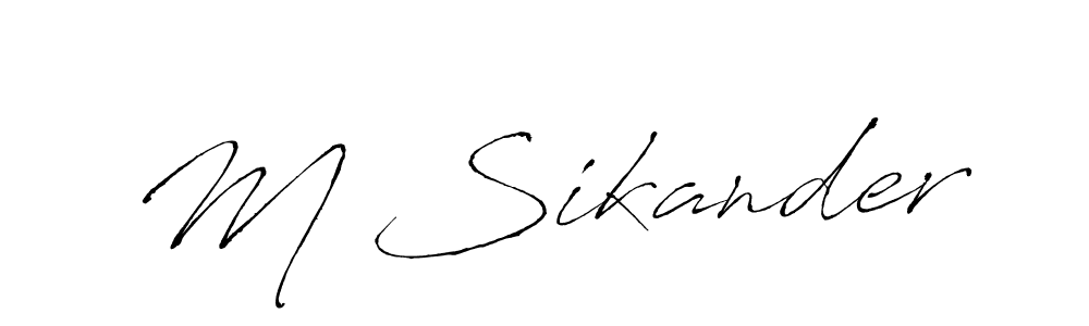 How to Draw M Sikander signature style? Antro_Vectra is a latest design signature styles for name M Sikander. M Sikander signature style 6 images and pictures png