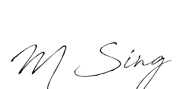 Use a signature maker to create a handwritten signature online. With this signature software, you can design (Antro_Vectra) your own signature for name M Sing. M Sing signature style 6 images and pictures png