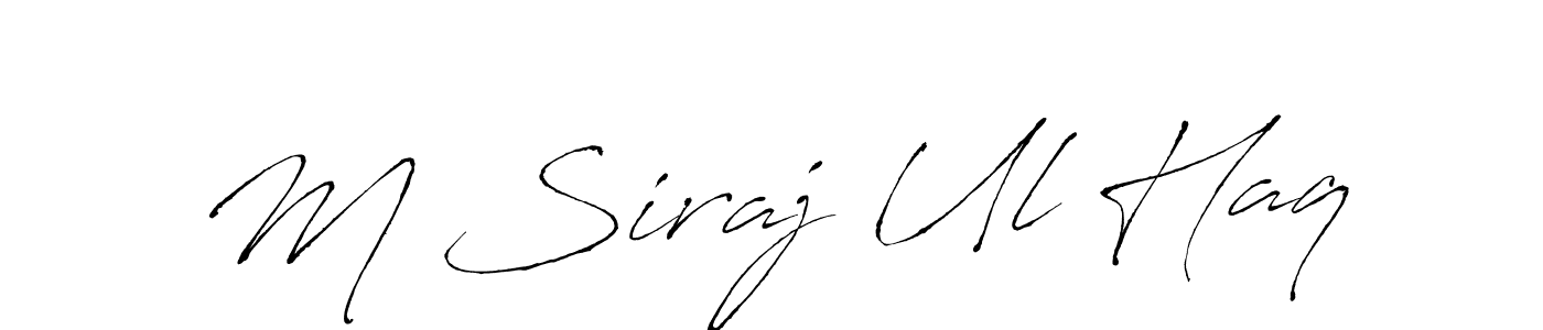 Use a signature maker to create a handwritten signature online. With this signature software, you can design (Antro_Vectra) your own signature for name M Siraj Ul Haq. M Siraj Ul Haq signature style 6 images and pictures png