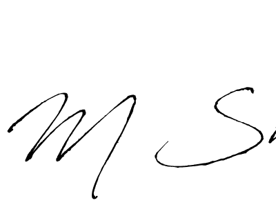 Create a beautiful signature design for name M Sk. With this signature (Antro_Vectra) fonts, you can make a handwritten signature for free. M Sk signature style 6 images and pictures png