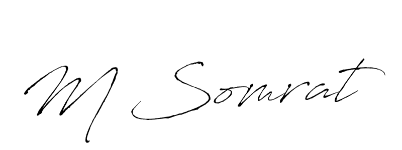 Use a signature maker to create a handwritten signature online. With this signature software, you can design (Antro_Vectra) your own signature for name M Somrat. M Somrat signature style 6 images and pictures png