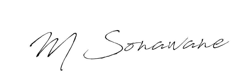 Create a beautiful signature design for name M Sonawane. With this signature (Antro_Vectra) fonts, you can make a handwritten signature for free. M Sonawane signature style 6 images and pictures png