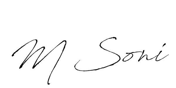 Similarly Antro_Vectra is the best handwritten signature design. Signature creator online .You can use it as an online autograph creator for name M Soni. M Soni signature style 6 images and pictures png