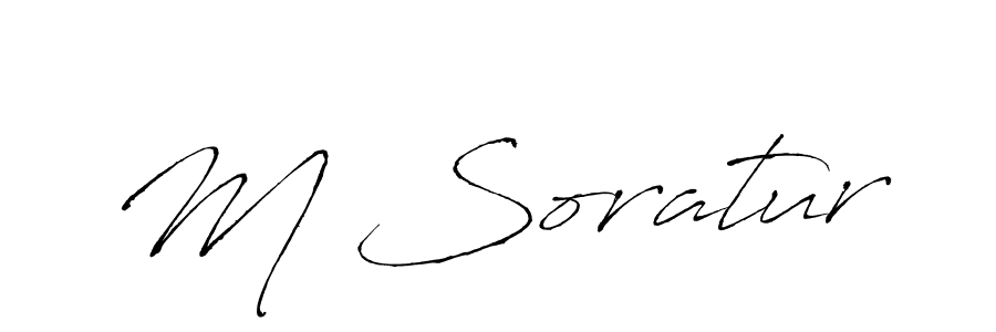 Make a beautiful signature design for name M Soratur. With this signature (Antro_Vectra) style, you can create a handwritten signature for free. M Soratur signature style 6 images and pictures png