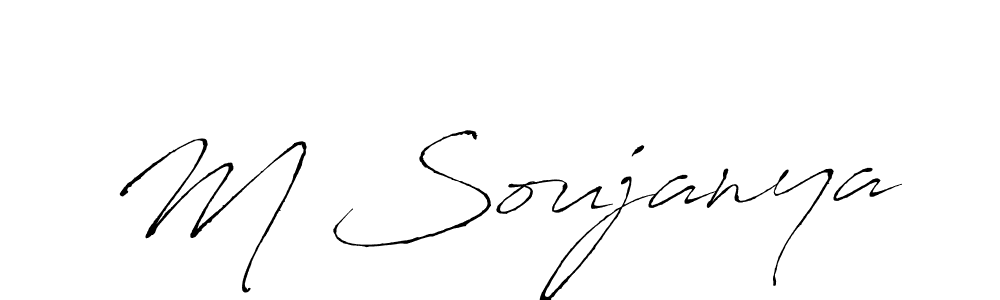 This is the best signature style for the M Soujanya name. Also you like these signature font (Antro_Vectra). Mix name signature. M Soujanya signature style 6 images and pictures png