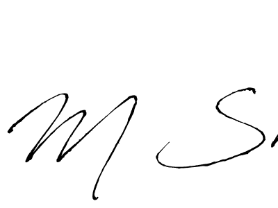 How to make M Sr signature? Antro_Vectra is a professional autograph style. Create handwritten signature for M Sr name. M Sr signature style 6 images and pictures png