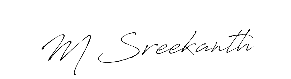 Also we have M Sreekanth name is the best signature style. Create professional handwritten signature collection using Antro_Vectra autograph style. M Sreekanth signature style 6 images and pictures png