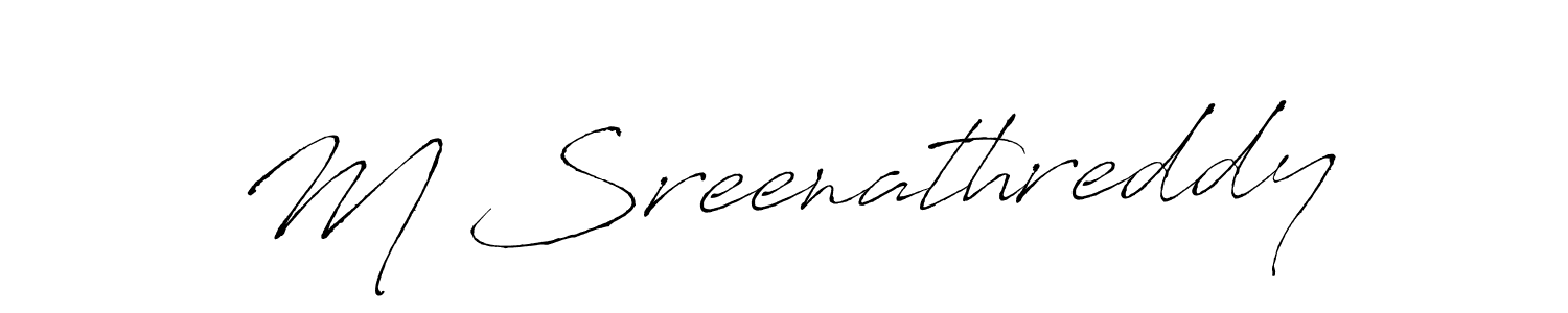 Also You can easily find your signature by using the search form. We will create M Sreenathreddy name handwritten signature images for you free of cost using Antro_Vectra sign style. M Sreenathreddy signature style 6 images and pictures png