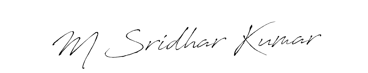 You can use this online signature creator to create a handwritten signature for the name M Sridhar Kumar. This is the best online autograph maker. M Sridhar Kumar signature style 6 images and pictures png