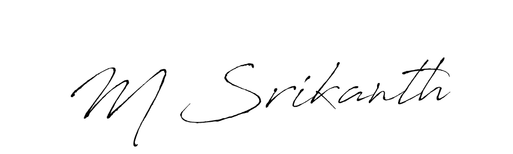 if you are searching for the best signature style for your name M Srikanth. so please give up your signature search. here we have designed multiple signature styles  using Antro_Vectra. M Srikanth signature style 6 images and pictures png