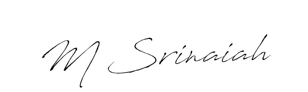 How to make M Srinaiah name signature. Use Antro_Vectra style for creating short signs online. This is the latest handwritten sign. M Srinaiah signature style 6 images and pictures png