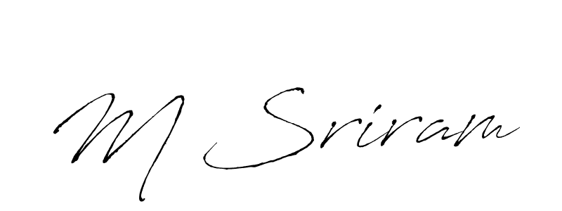 if you are searching for the best signature style for your name M Sriram. so please give up your signature search. here we have designed multiple signature styles  using Antro_Vectra. M Sriram signature style 6 images and pictures png