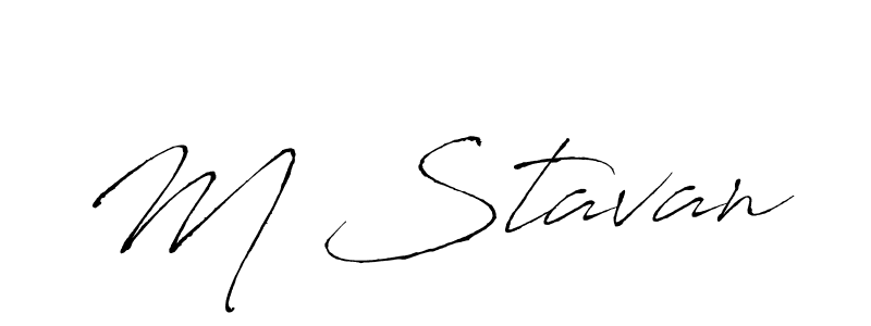 Antro_Vectra is a professional signature style that is perfect for those who want to add a touch of class to their signature. It is also a great choice for those who want to make their signature more unique. Get M Stavan name to fancy signature for free. M Stavan signature style 6 images and pictures png