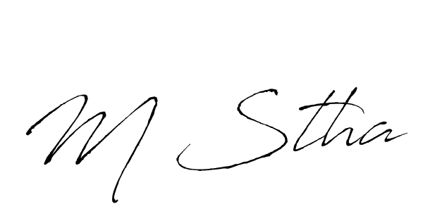 Also we have M Stha name is the best signature style. Create professional handwritten signature collection using Antro_Vectra autograph style. M Stha signature style 6 images and pictures png