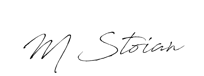 M Stoian stylish signature style. Best Handwritten Sign (Antro_Vectra) for my name. Handwritten Signature Collection Ideas for my name M Stoian. M Stoian signature style 6 images and pictures png