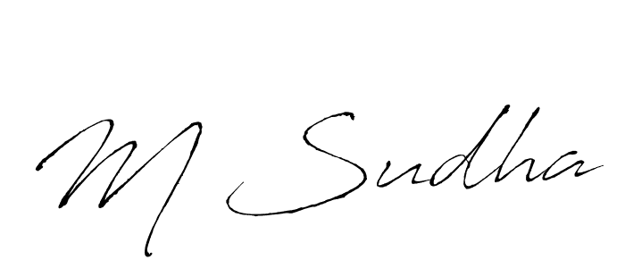 It looks lik you need a new signature style for name M Sudha. Design unique handwritten (Antro_Vectra) signature with our free signature maker in just a few clicks. M Sudha signature style 6 images and pictures png