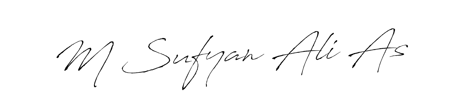 Use a signature maker to create a handwritten signature online. With this signature software, you can design (Antro_Vectra) your own signature for name M Sufyan Ali As. M Sufyan Ali As signature style 6 images and pictures png
