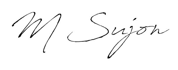 Design your own signature with our free online signature maker. With this signature software, you can create a handwritten (Antro_Vectra) signature for name M Sujon. M Sujon signature style 6 images and pictures png
