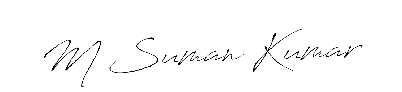 You can use this online signature creator to create a handwritten signature for the name M Suman Kumar. This is the best online autograph maker. M Suman Kumar signature style 6 images and pictures png