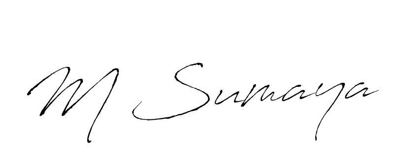 You should practise on your own different ways (Antro_Vectra) to write your name (M Sumaya) in signature. don't let someone else do it for you. M Sumaya signature style 6 images and pictures png