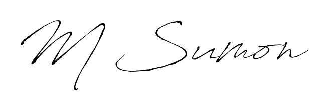 Antro_Vectra is a professional signature style that is perfect for those who want to add a touch of class to their signature. Get M Sumon name fancy signature for free. M Sumon signature style 6 images and pictures png