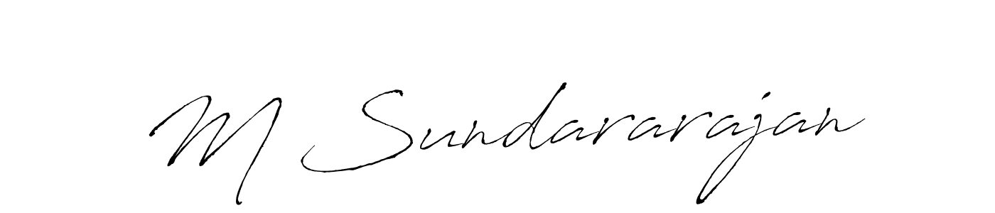 This is the best signature style for the M Sundararajan name. Also you like these signature font (Antro_Vectra). Mix name signature. M Sundararajan signature style 6 images and pictures png